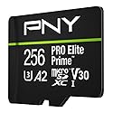 PNY 256GB PRO Elite Prime™ C10 U3 V30 A2 microSDXC Flash Memory Card - Ultra-Fast Speeds, Read 200MB/s, Write 150MB/s, 4K UHD, Full HD, UHS-I