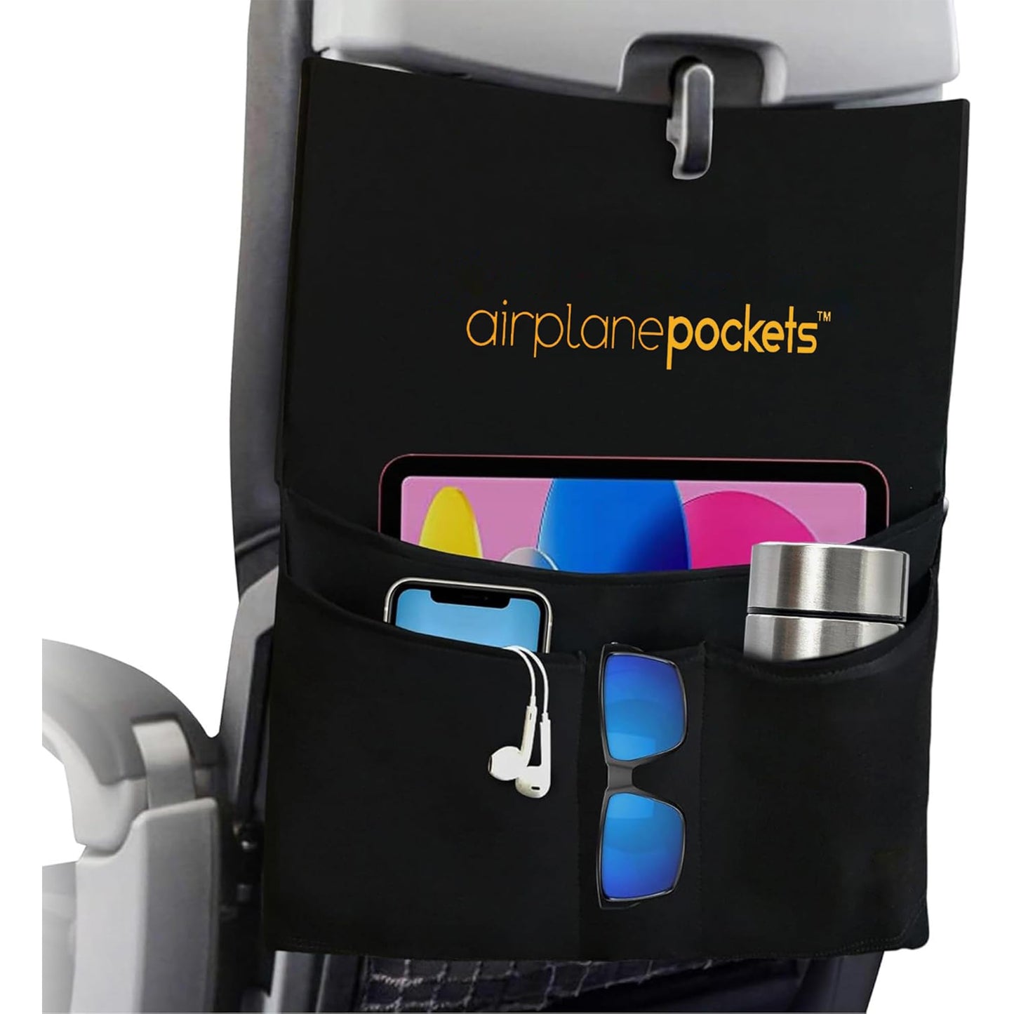 Airplane Pockets - Airplane Accessories - Plane Travel Essentials - Travel Organizer - Seat Storage Organizer - Air Travel Essentials - Seat Back Organizer - International Travel Must Haves