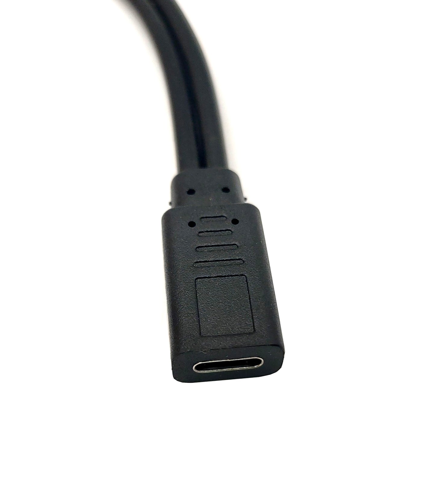 Qaoquda USB C Splitter Charge Cable,1 Feet USB Type C 1 Female to 2 Dual Male Y Splitter Extension Charging Cable(Only for Charging,Can't Transmit