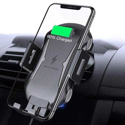 ANSEWIRELESS Car Wireless Charger Mount Compatible with LG V40 ThinQ Phone, Air Vent Holder Fast Charge Cradle Dock Auto Sensor 10W and 7.5W AC Louver