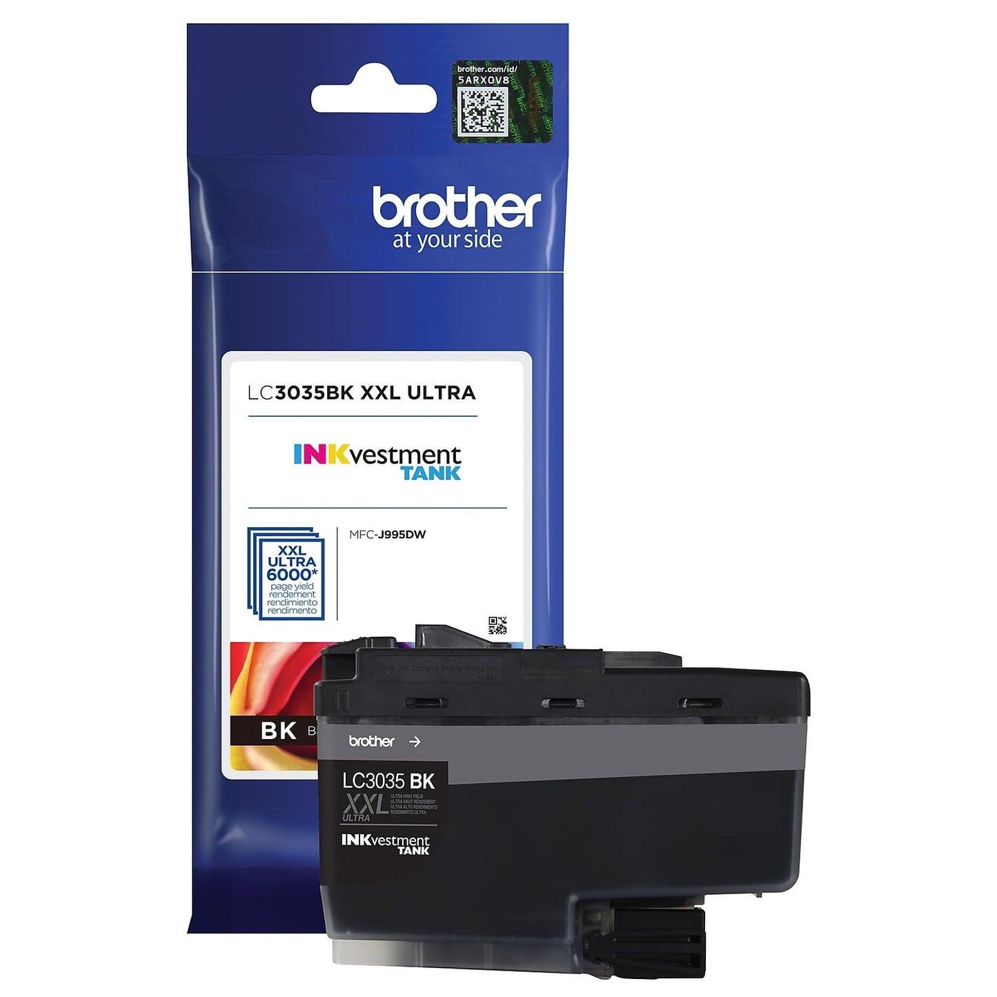 Brother Genuine LC3035BK, Single Pack Ultra High-Yield Black INKvestment Tank Ink Cartridge, Page Yield Up to 6,000 Pages, LC3035, Amazon Dash