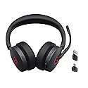 Yealink BH74 UC ANC Bluetooth Headset with Microphone for Hybrid Work, Microsoft Teams Premium Open Ofﬁce Certified Headsets with 6-mics Active Noise…
