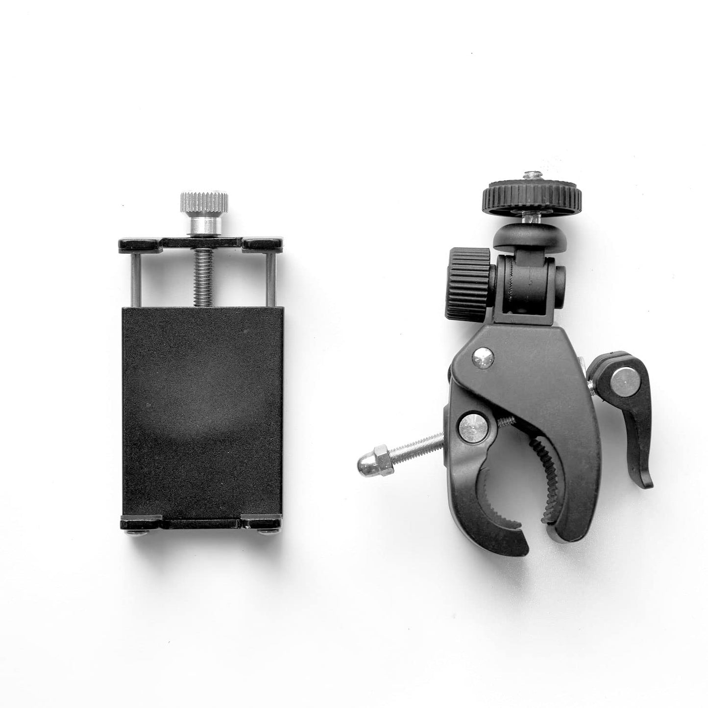 GRIFITI Nootle Quick Release Pipe Clamp and Universal Phone Mount Adjustable for iPhone, Smartphone, Galaxy, Pixel, Andriod, HTC One, Nokia, Fits