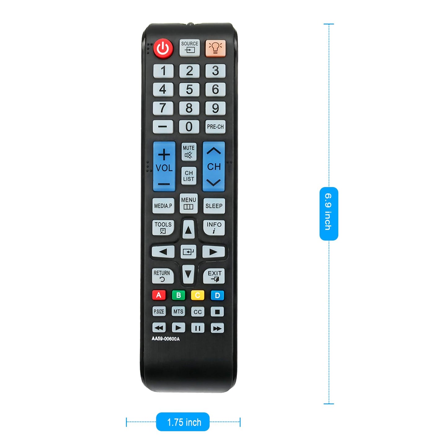 Replace Remote AA59-00600A Applicable for SAMSUNG TV UN26EH4000 UN26EH4000F UN26EH4000FXZA UN29F4000 UN29F4000AF UN29F4000AFXZA UN32EH4000 UN32EH4050F