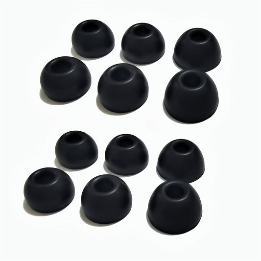 Luckvan Silicone Ear Tips for Beats Fit Pro/Beats Studio Buds Tips Replacement Ear Tips for Beats Earbuds 6 Pairs LMS (Black)