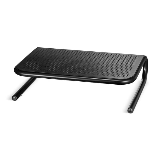 Staples Standard Steel Monitor Stand - Desktop Riser for Monitors, Laptops & Office Workstations, Black