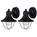 Canarm Outdoor Twin Pack, 1-Light Outdoor Wall Mounted Lights, Black Finish with Wire Cage, Wet-rated Lighting for Patio and Entrance