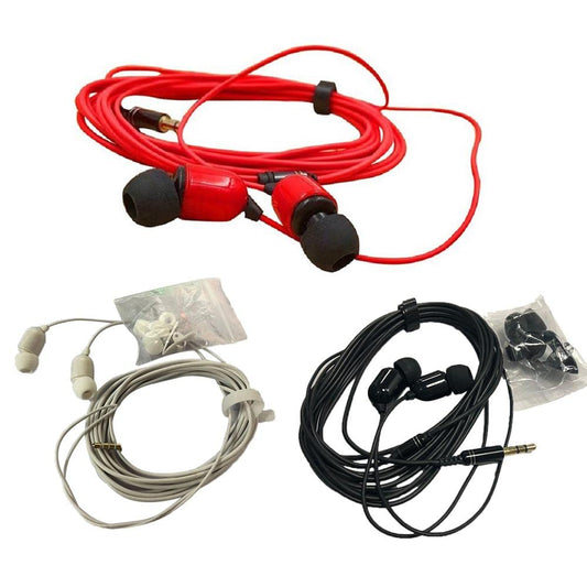 VizGiz 3 Pack 10FT Earbuds 3.5mm Stereo 3 Pole Headset Earphones 3 Meter Long Extension Wired Cord Cable Earphone Monitor in-Ear Headphone for Live…