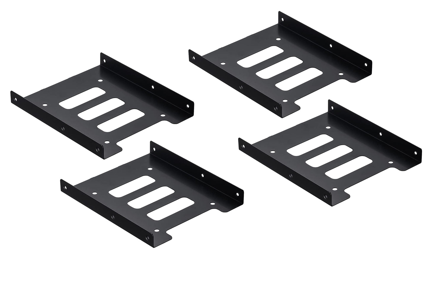 Ruaeoda SSD Mounting Bracket 2.5 to 3.5 Adapter 4 Pack, SSD Bracket 2.5" to 3.5" HDD SSD Hard Disk Drive Bays Holder Metal Mounting Bracket Adapter