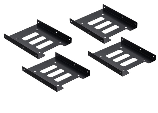 Ruaeoda SSD Mounting Bracket 2.5 to 3.5 Adapter 4 Pack, SSD Bracket 2.5" to 3.5" HDD SSD Hard Disk Drive Bays Holder Metal Mounting Bracket Adapter