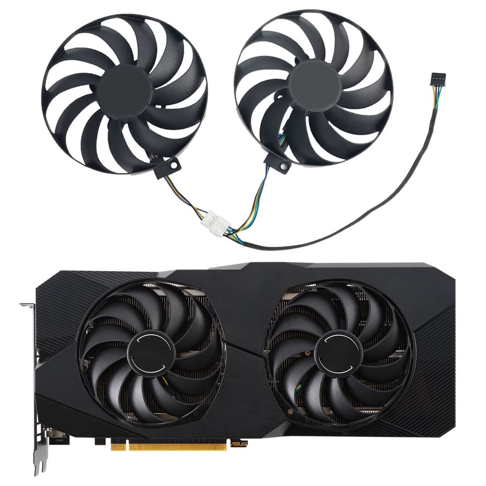 inRobert 95mm RX5700 Graphics Card Fan for ASUS Dual RX 5600 5700 XT EVO Video Card Cooling Fan T129215SU