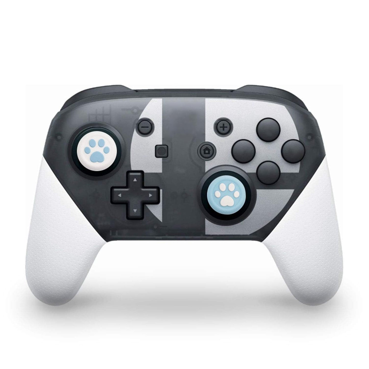 GeekShare Cat Paw Controller Thumb Grips Compatible with PS4, Thumbsticks Cover Set Compatible with Switch Pro Controller (Pink & Blue)