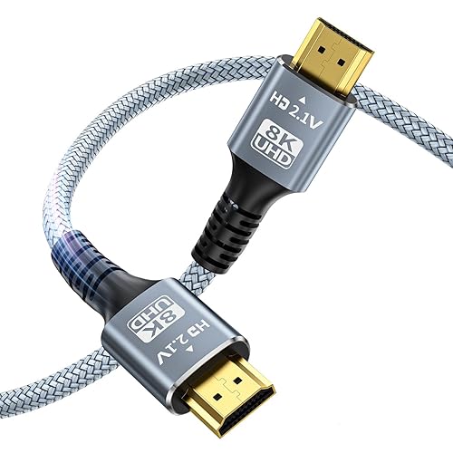 Paloxy 8K 10K 4K HDMI Cable 48Gbps 10FT/3M, Certified Ultra High Speed HDMI Cable Braided Cord-4K@120Hz 8K@60Hz, DTS:X, HDCP 2.2 & 2.3, HDR 10
