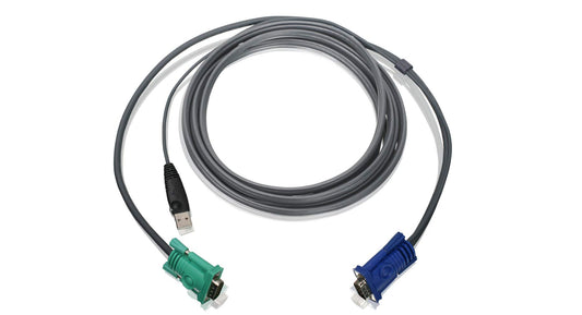 IOGEAR USB KVM Cable, 10 Feet, G2L5203U, Dark Gray