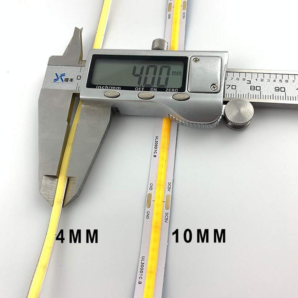 DC12v LED Strip Lighting,5mm width 6.6ft/2m Night Light, 480LEDs/M Uniform Glow COB Bendable Tape Light, Cutting Designed Rope Light, Flexible Counter