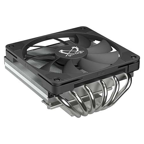 SCYTHE Big Shuriken 4 Low Profile CPU Cooler, 4.7" x 4.8" x 2.6", 12V, 200W, 31.78dB, Compatible with Desktop, Laptop, Server, Other Electronic
