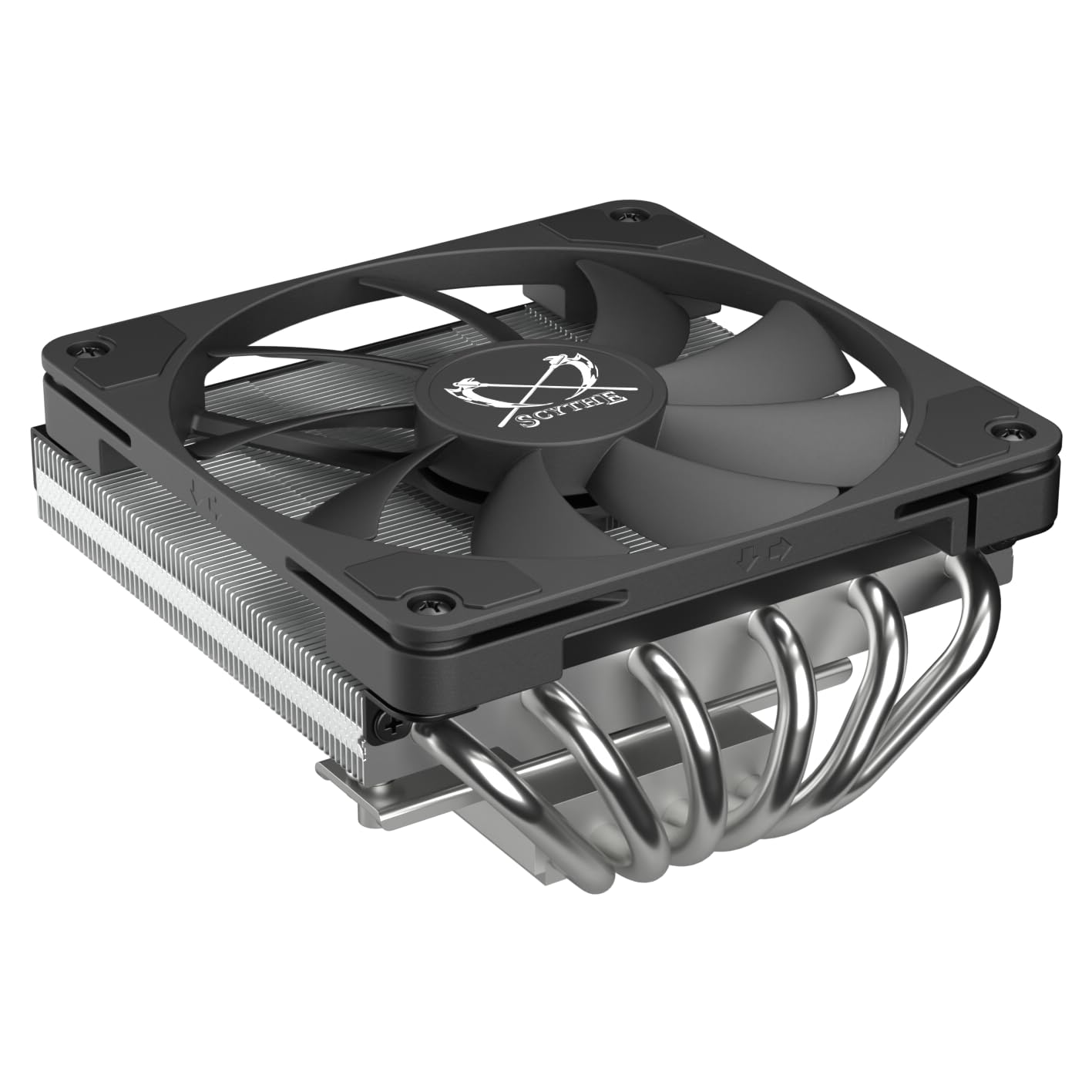 SCYTHE Big Shuriken 4 Low Profile CPU Cooler, 4.7" x 4.8" x 2.6", 12V, 200W, 31.78dB, Compatible with Desktop, Laptop, Server, Other Electronic
