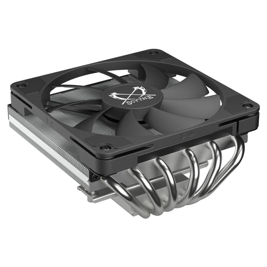 SCYTHE Big Shuriken 4 Low Profile CPU Cooler, 4.7" x 4.8" x 2.6", 12V, 200W, 31.78dB, Compatible with Desktop, Laptop, Server, Other Electronic
