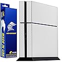 ArmorSuit MilitaryShield White Carbon Fiber Skin Wrap Film + HD Clear Screen Protector for Sony PlayStation 4 - Anti-Bubble Film