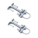 Aimeboost 2 PCS Stainless Steel Antenna Mount Wall Mount Antenna Mast Clamp V Jaw Bracket Accessories Kit [ Without The Pole ] for TV CB Ham Outside