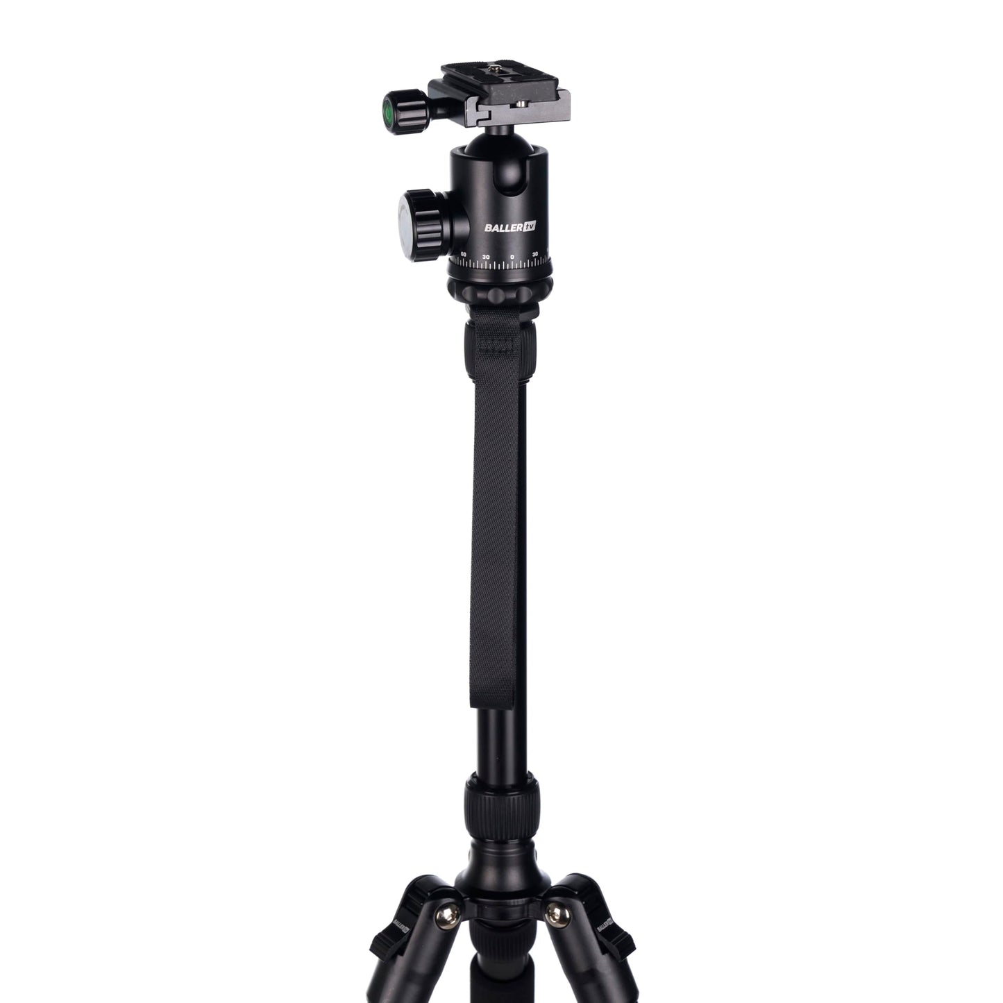 Ultra Portable 80” Aluminum Tripod Stand - Official BallerCam Accessory, Lightweight 5-Section Travel Tripod with Ball Head, Folds to 16.5”, Max Load