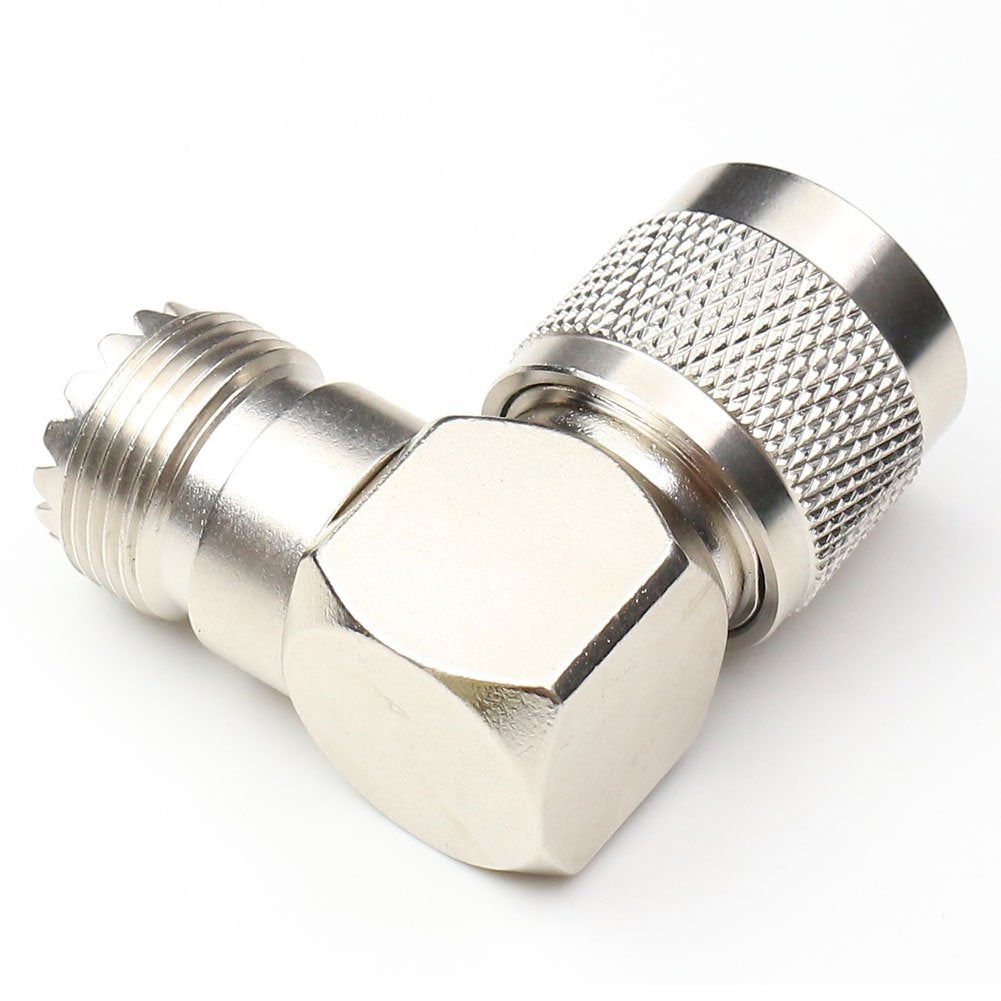 ANHAN UHF Male to Female Right Angle Connectors, PL259 Coax Connector UHF Right elbow 90 Degree Connector SO239 Coaxial Connectors Adapters 2Packs