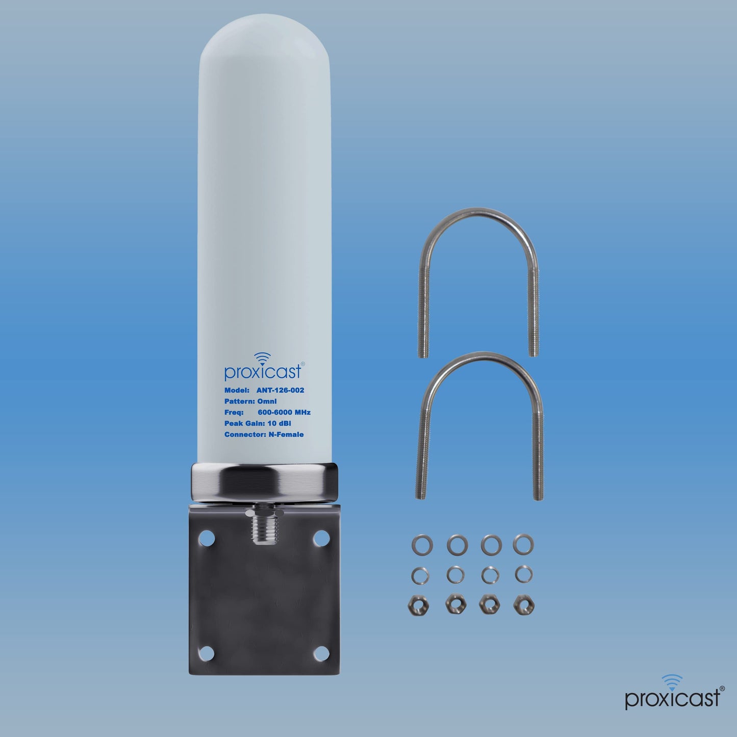 Proxicast High Gain 10 dBi Universal Wide-Band 4G / LTE, 5G & WiFi Omni-Directional Outdoor Pole/Wall Mount Antenna for Verizon, AT&T, T-Mobile