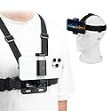 BRDRC POV Phone Chest Mount for iPhone, Head Mount Camera for Recording Vlog Body Harness Strap Holder Clip Kit for Gopro, for DJI Osmo Pocket 3,