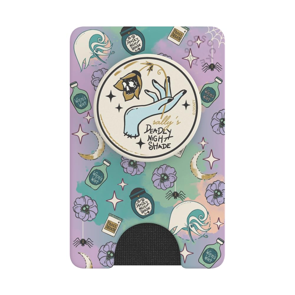 PopSockets Adhesive Phone Wallet and Card Holder with Grip, Disney - Sally's Deadly Nightshade