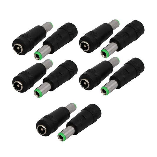 LDEXIN 6.3mm x 3.0mm Male to 5.5mm x 2.5mm Female DC Power Adapter Pack of 10