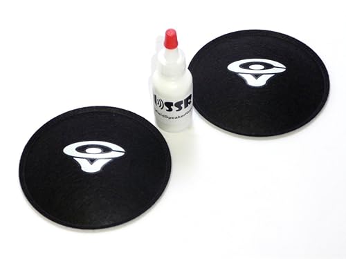 2 Cerwin Vega 3.75" Felt Logo Dust Cap Kit with Adhesive