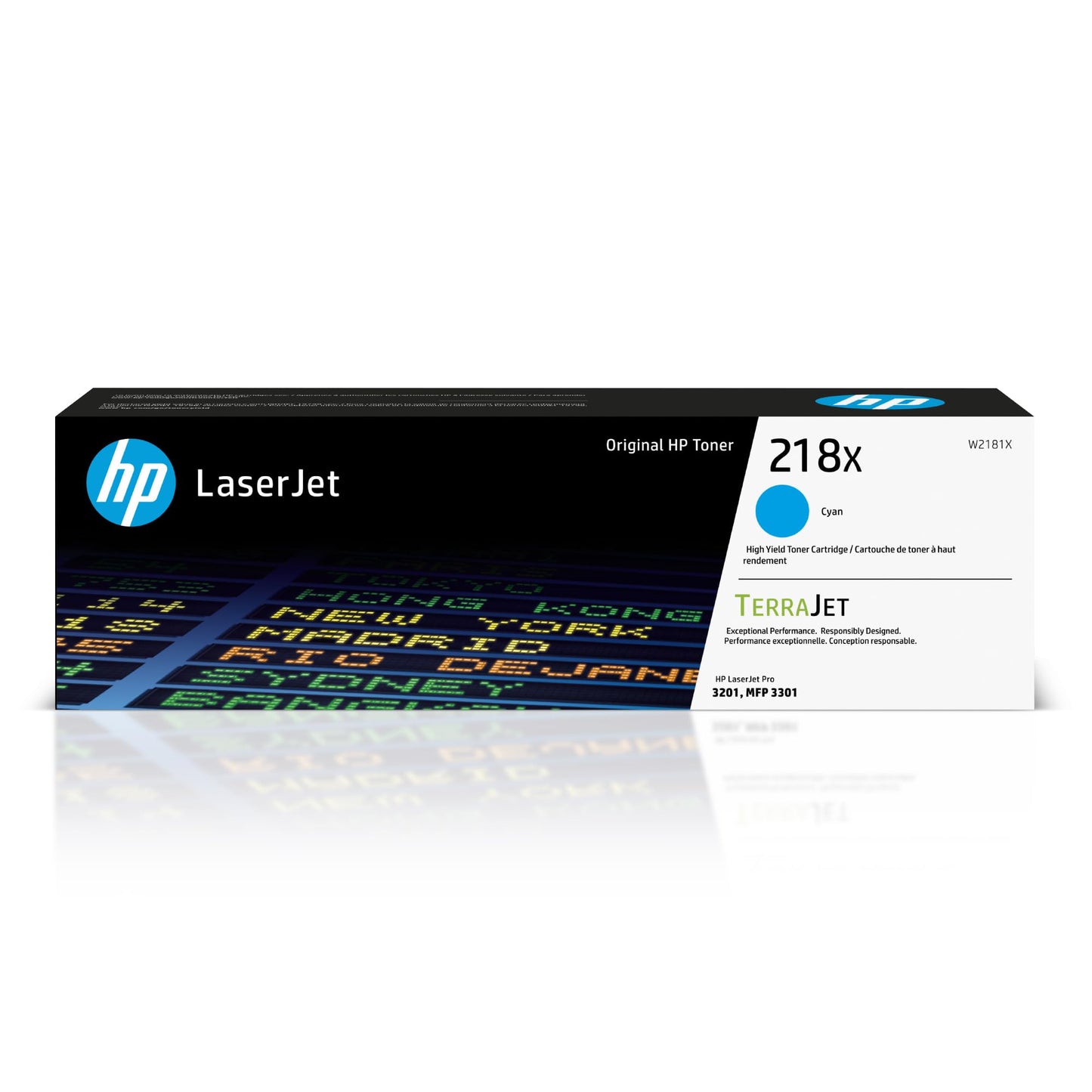 HP 218X Cyan High-Yield Toner Cartridge | Works with Color LaserJet Pro 3201, MFP 3301 Series | W2181X