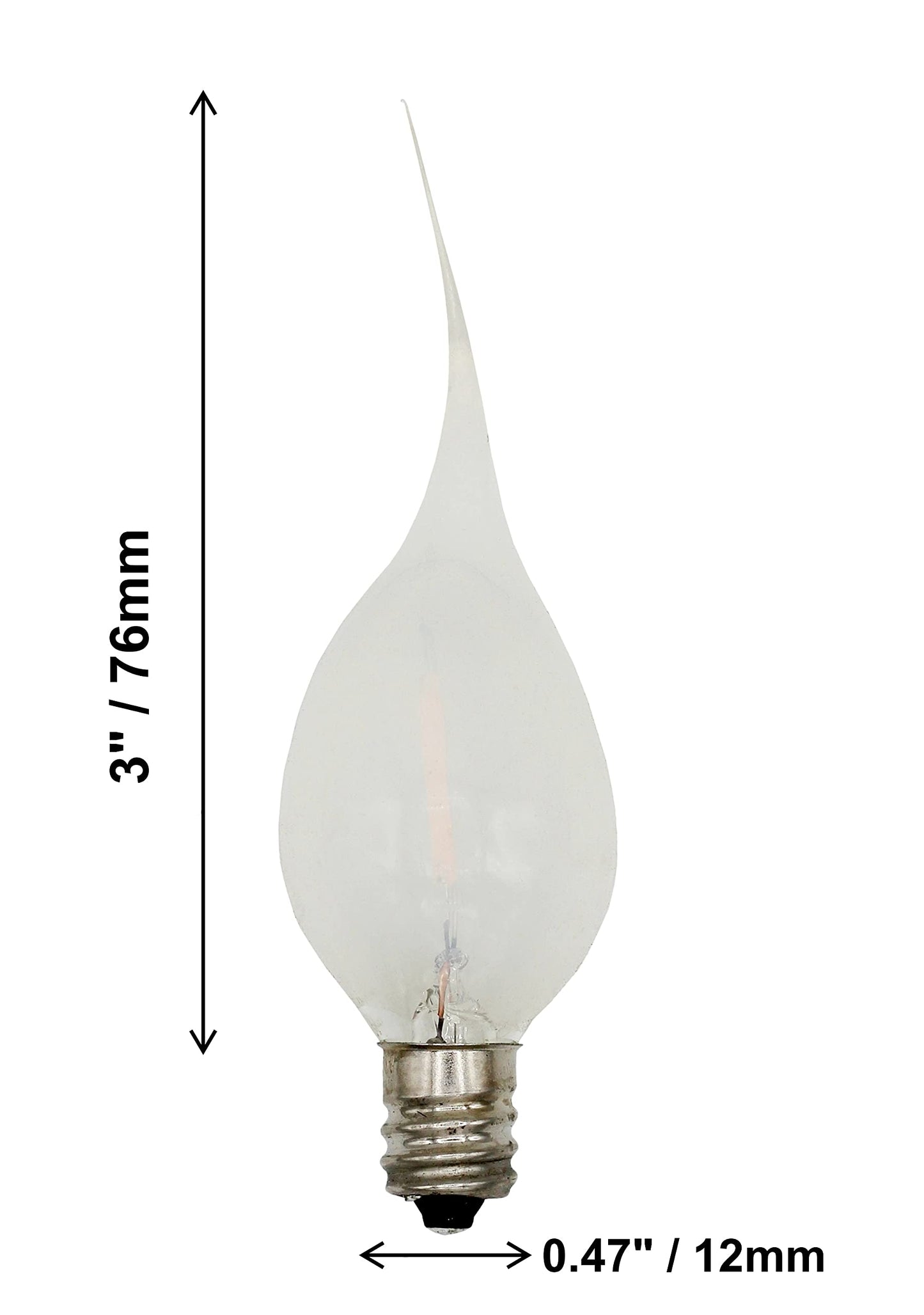 Creative Hobbies Silicone LED Night Light Bulbs, C7 Replacement Light Bulbs - 0.7W Equivalent to 4W 5W 6W 7W Incandescent, White Warm 2700K, Christmas