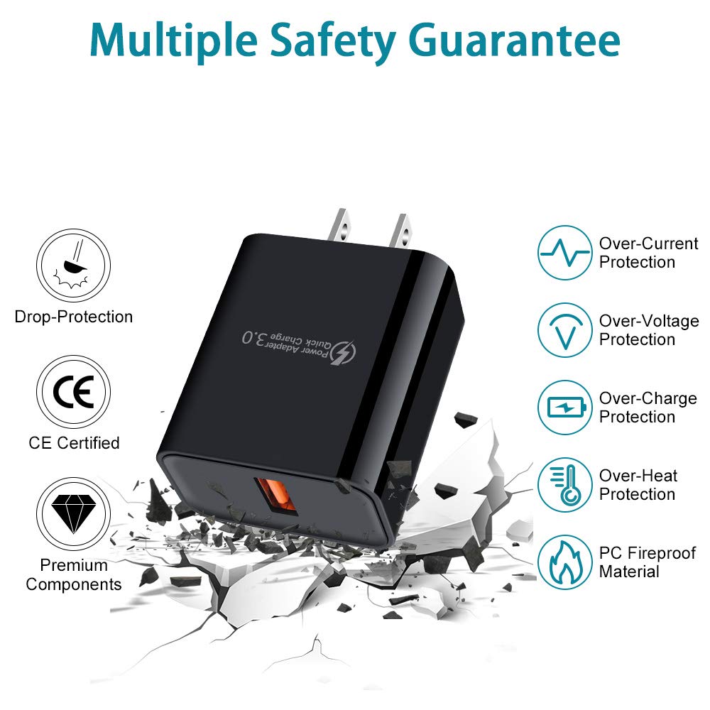 Quick Charge 3.0 Fast Charging Block for Samsung Galaxy A17 S26 Ultra S26+ S25 A16 5G S24 S23 S22 S21 A51 S20 A11 A13 5G A53 A20 A21 S10e Note 20 A32