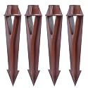 Ground Spike Stake Replacement for Low Voltage Landscape Lighting Spot Path Flood Lights with 1/2-14 NPT Thread, High-Impact ABS Construction