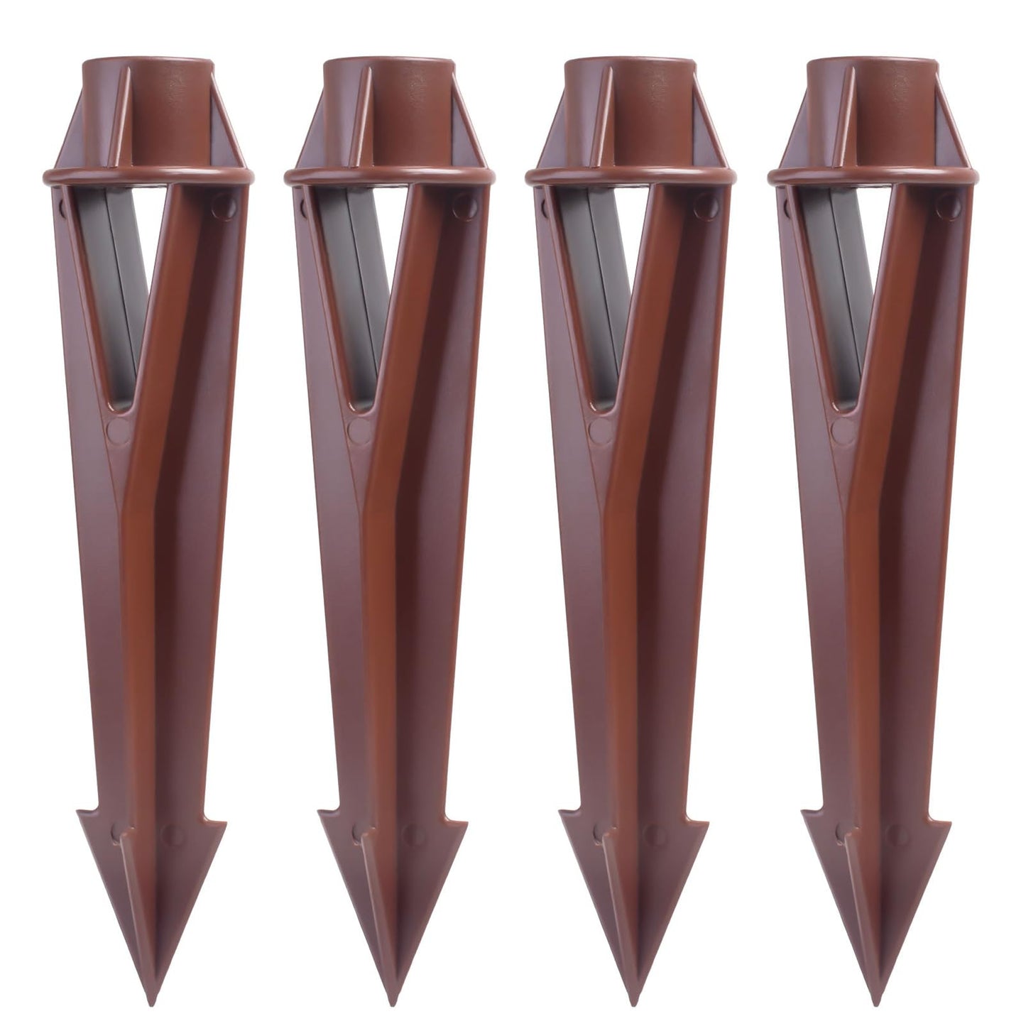 Ground Spike Stake Replacement for Low Voltage Landscape Lighting Spot Path Flood Lights with 1/2-14 NPT Thread, High-Impact ABS Construction