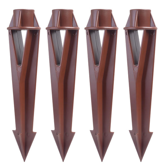 Ground Spike Stake Replacement for Low Voltage Landscape Lighting Spot Path Flood Lights with 1/2-14 NPT Thread, High-Impact ABS Construction