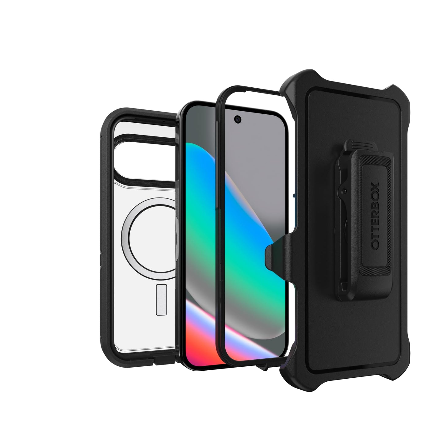 OtterBox Defender Series Pro XT Case with Pixelsnap for Google Pixel 10 & PIxel 10 Pro - Dark Side Black -Compatible with MagSafe and Pixelsnap