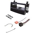 ASC Car Stereo Radio Install Dash Kit, Wire Harness, and Antenna Adapter for Installing an Aftermarket Single Din Radio for 2009-2010 Kia Optima