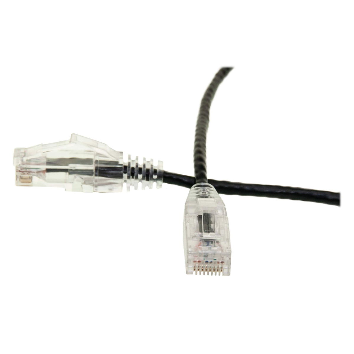 CableWholesale Cat6 Slim UTP Ethernet Cable, 28 AWG, PoE+, 20 ft, Black