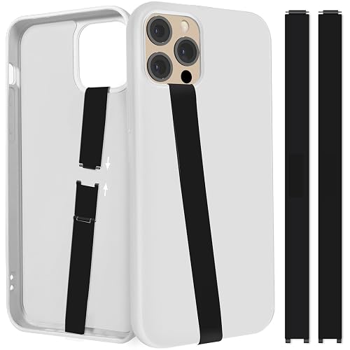 UKON Silicone Phone Grip,2 PCS Phone Strap Reusable Finger Holder with Three Short Silicone Strips DIY Combination to Fit 4.5"-7.5" Phone Case