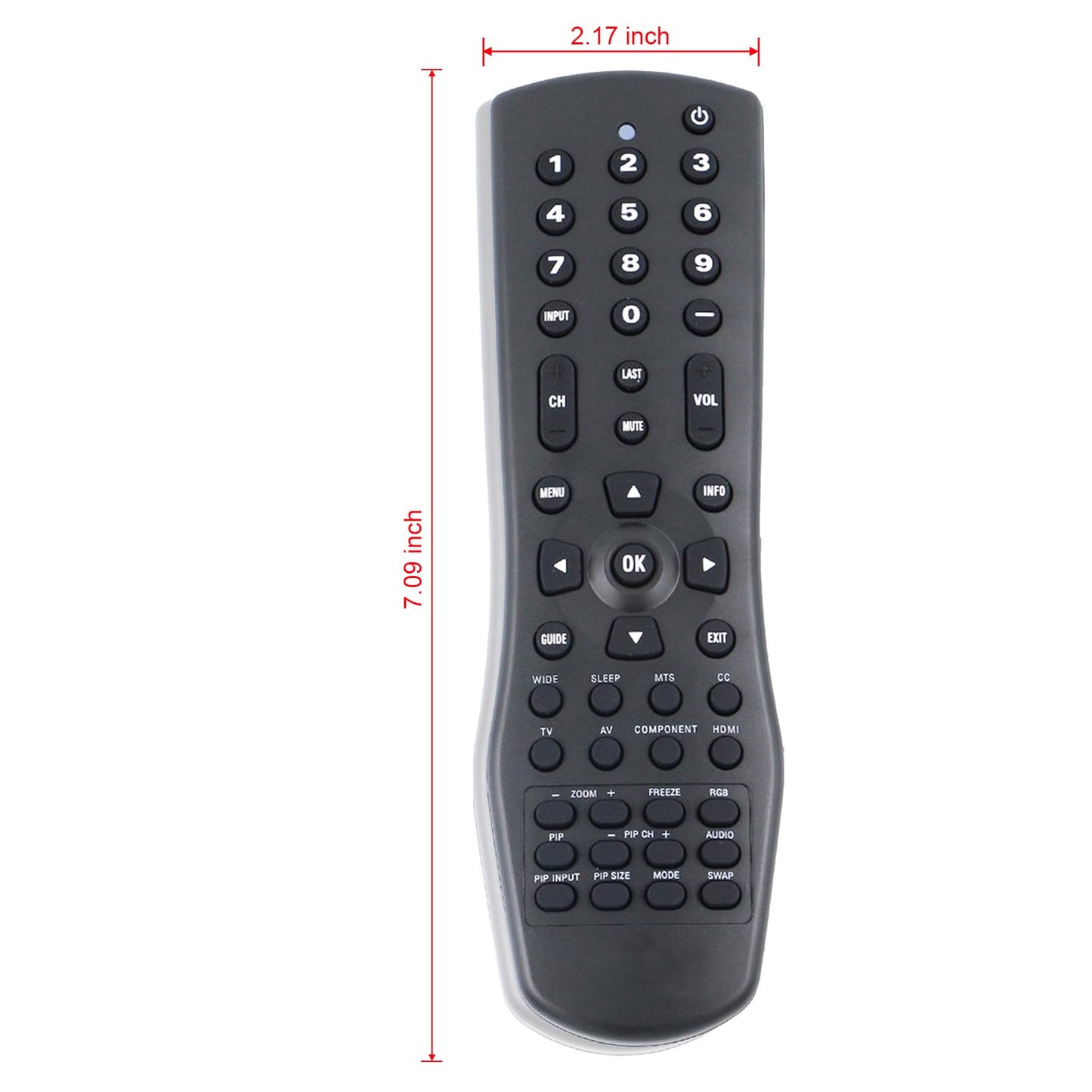 New VR1 Remote Control Replacement for Vizio TV VA22LFHDTV10T VA260E VA26L VA26LF VA26LFHDTV10T VA26LHDTV10T VA42L VS420LFHDTV10A VS42L VS42LF