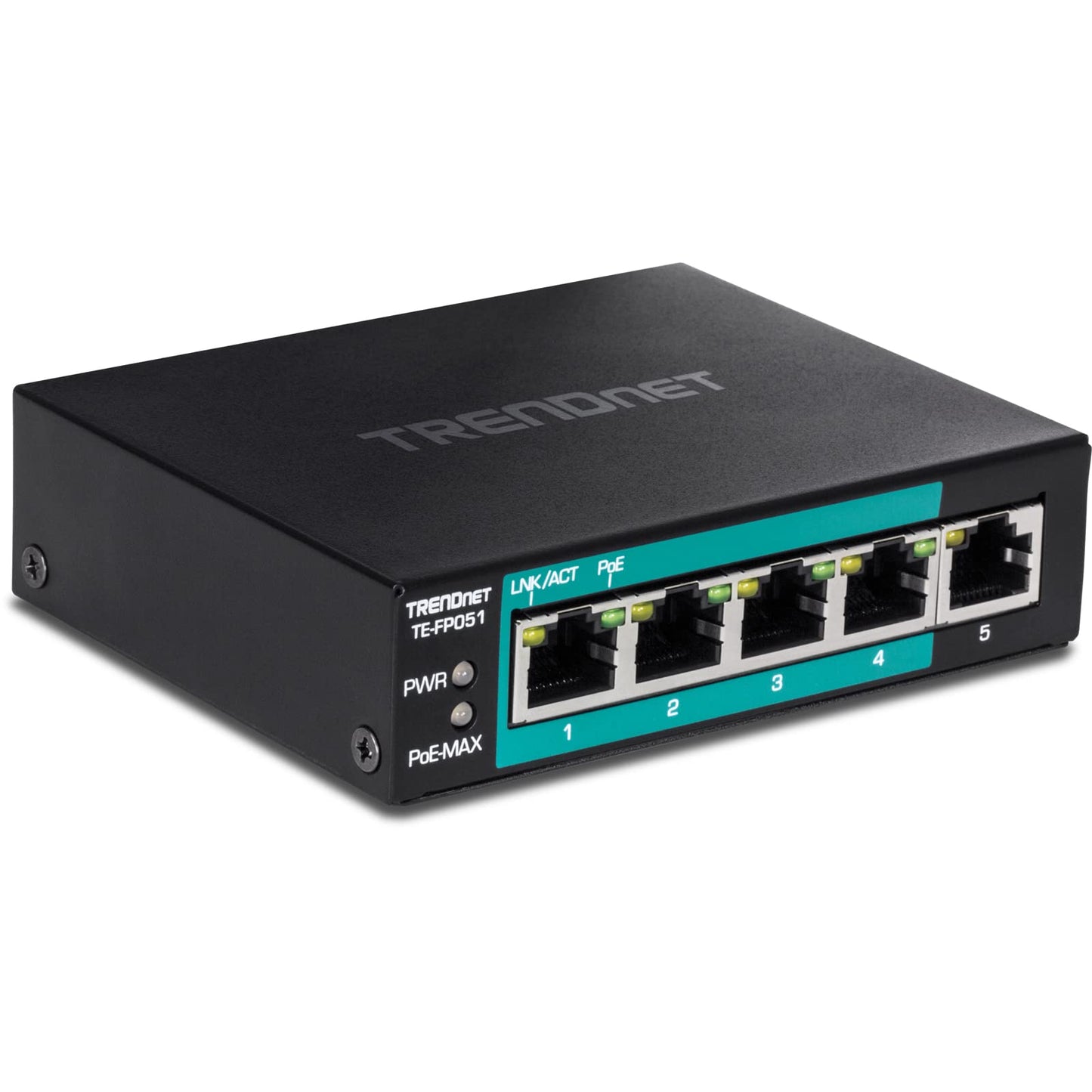 TRENDnet 6-Port Unmanaged Fast Ethernet Long Range PoE+ Switch, 4 x PoE+ Ports, 2 x Fast Ethernet Ports, DIP Switch Extends PoE+ 250m (820 ft.) at