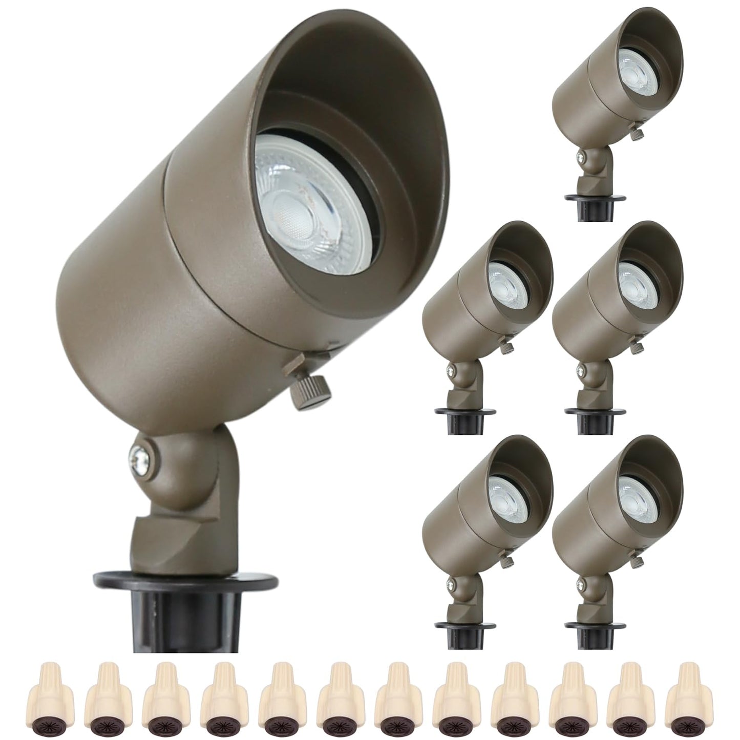 Lumina Lighting® 5W Landscape Lighting 12V Landscape Lights Low Voltage Landscape Spotlights Warm White Waterproof Outdoor Replaceable LED Bulb
