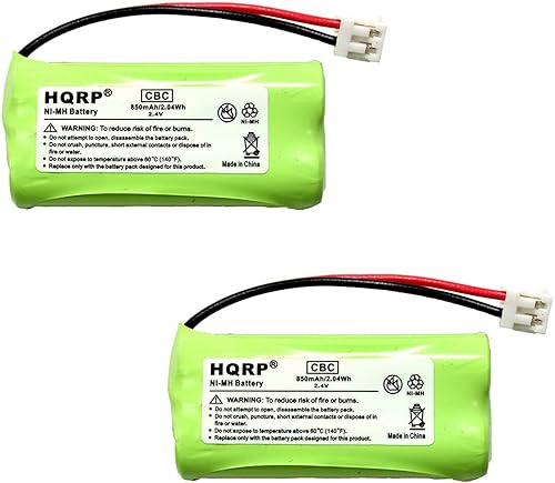 HQRP 2 Pack Phone Battery Compatible with Motorola L402, L402C, L403, L403C, L404, L404C Cordless Telephone