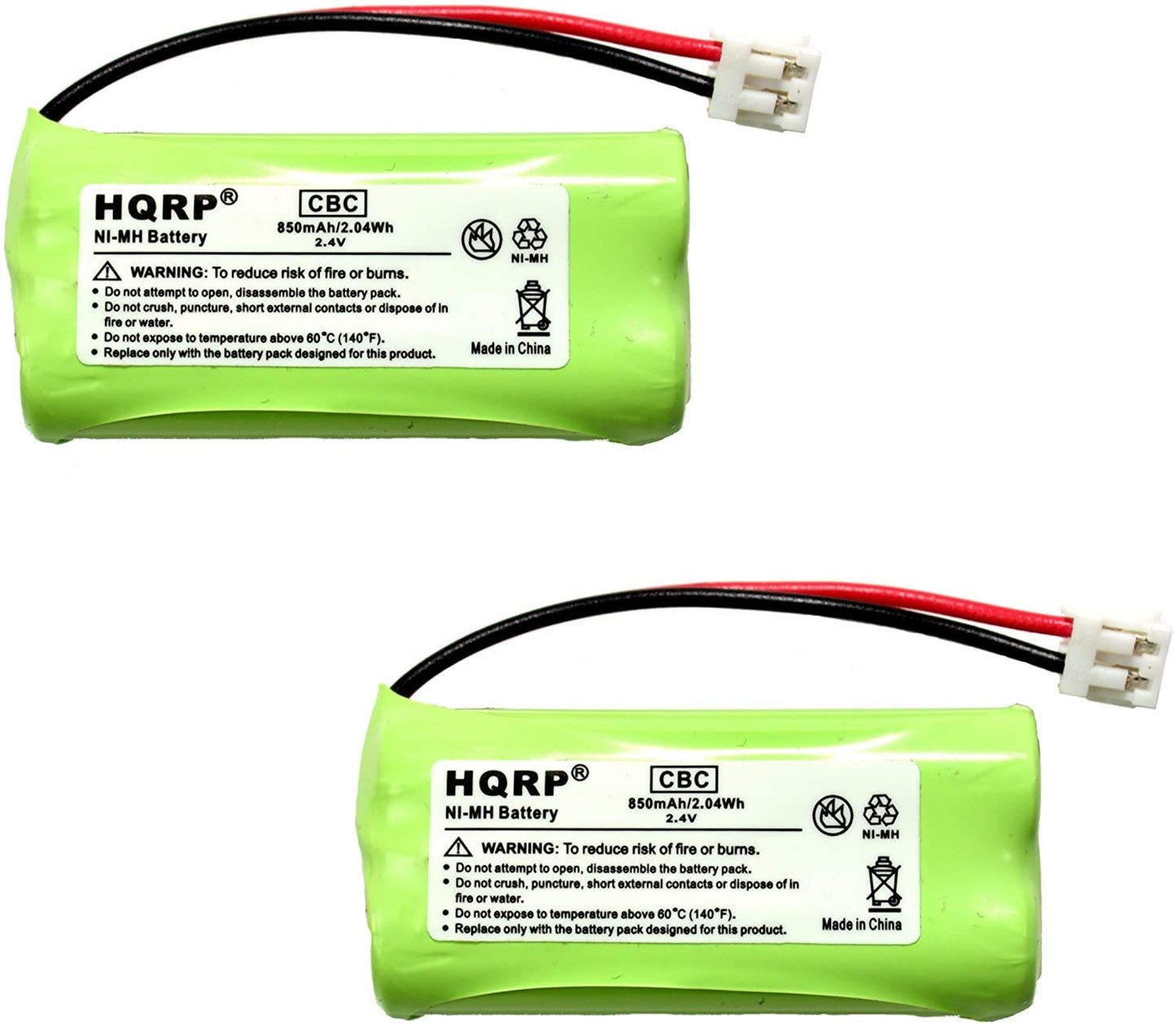 HQRP 2 Pack Phone Battery Compatible with Motorola L402, L402C, L403, L403C, L404, L404C Cordless Telephone