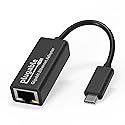 Plugable USB C to Ethernet Adapter, Fast and Reliable Thunderbolt or USB C to Gigabit Ethernet Adapter, Compatible with Windows, Mac, iPhone 15