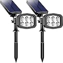 URPOWER Solar Lights Outdoor 2-in-1 Waterproof Solar Spotlight Auto On/Off Wall Lights Pathway Lights Landscape Lighting for Yard Garden Pool - Cool