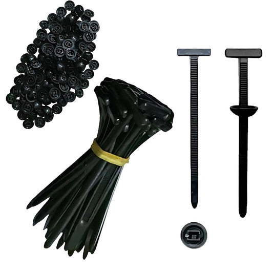 100Pcs Nylon Universal Cable Tie Buckle-Heavy Duty Self-Locking Zip Ties Holder,Multipurpose Plastic Cable Ties Tool, UV Resistant Zipties High