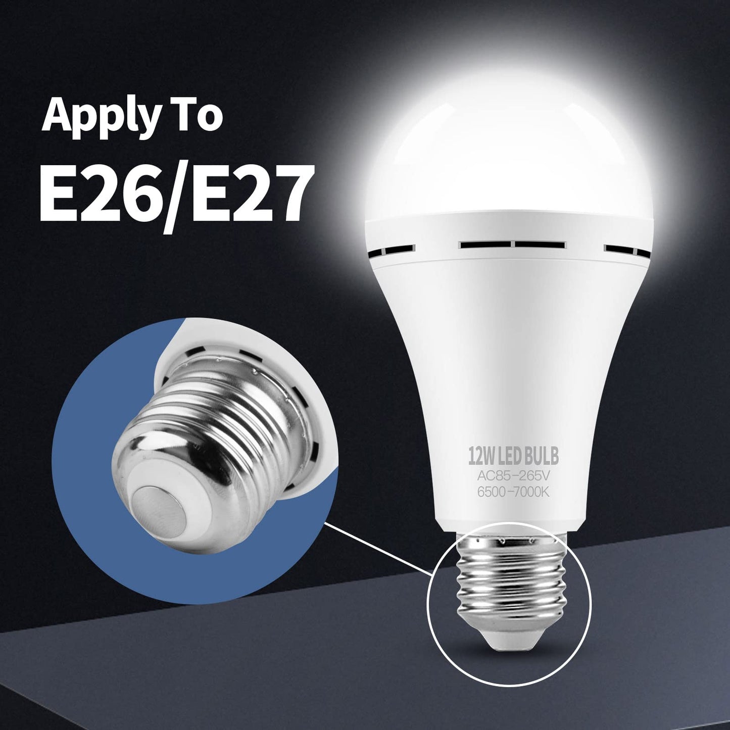 TFOI Rechargeable Emergency LED Light Bulbs for Home Power Failure